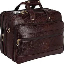 da leather villa Lv Grain Natural Leather Office Leather Laptop Shoulder Bag For Men Office Use Laptop Compartment Size H16 X L12 X W6 Inch | 24 Liters-picture-48