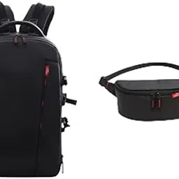 Kamron Tough BP Max Camera Backpack With Laptop Compartment For Dslr Camera Lenses Gimbal Case And Other Accessories (Black)-picture-38