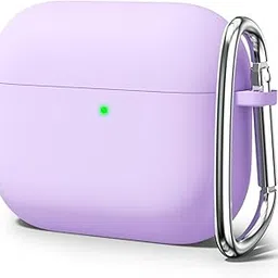 Meyaar for Apple AirPods Pro 3 ​​​​​​​Case Cover with Keychain, Soft Skin Silicone Case Cover, Full Protective Case Cover Compatible with AirPods Pro (3rd Generation) Case 2025 (Lilac)-picture-15