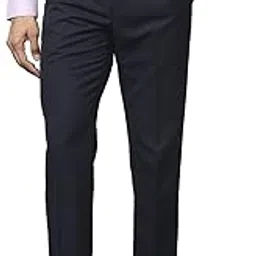 raymond Men's Polyviscose Blend Structure Pattern Contemporary Fit Flat Front Formal Trouser-picture-48