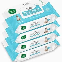 Mother Sparsh 99% Pure Water Baby Wipes Pack of 4 (40 X 4 Wipes) | Travel Friendly Pack made with Plant Based Fabric-image-23