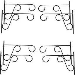 Kalanga Handicrafts Metal Wall Bracket (10 x 7.5 x 1 inch)(Pack of 8) , Black-picture-17