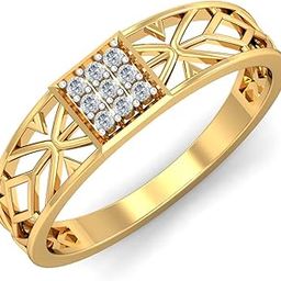 kuberbox 18KT Yellow Gold Volte Filigree Ring for Men-picture-25