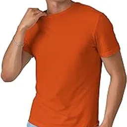 Men’s Round Neck Half Sleeve Casual T-Shirt - Comfortable Polyester Sports T-Shirt for Active and Everyday-picture-33