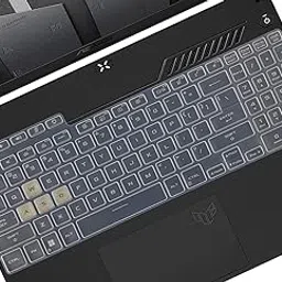 iFyx Silicone Keyboard Cover Skin for ASUS TUF Gaming F15 FX507 A15 FA577 FA507 TUF Dash F15 FX517 15.6" 2022-2024 Laptop (Transparent)-picture-10