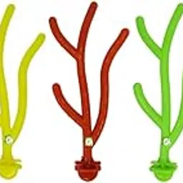 Premier Plants Bird Perch for Small Plastic Birds Cage Standing Perches Stick with Branches in Bird Cages for Budgies, Finches, munias (Pack of 5) Multicolor-picture-27