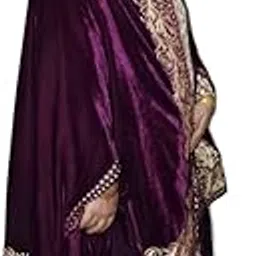 HYM Women Velvet Kashmiri Embroidered Cape-image-18