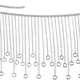fulaida Ethnic Textured Aluminum Tassel Waist Chain for Women, Body Chain for Street and Hip-Hop Looks-picture-20