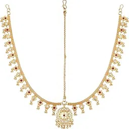 vfj vighnaharta fashion jewellery Vighnaharta Alloy maang Tikka for Women and Girls[VFJ1004MT]-picture-28