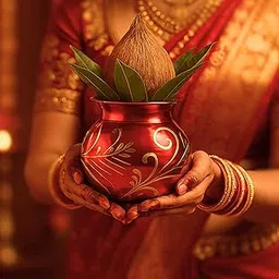 HOKOYA Pure Brass Kalash for Pooja | Traditional Lota for Hindu Rituals & Home Temple | Handcrafted Puja Pot for Offerings & Prasad | Auspicious Wedding & Housewarming Gift-image-29