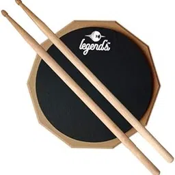 Legend's 8" Inches Two Sided Drum Practice Pad With Bag And Drum Sticks-image-90