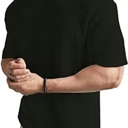 madfrog Men Solid Round Neck Polyester Blend Oversized Sleeve Regular & Comfort Fit T-Shirt for Men's-picture-40