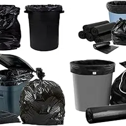 BEST STUFF- Garbage Bags 19 X 21 Inches (Medium Size) 120 Bags (4 Rolls) Dustbin Bag/Trash Bag For Home Kitchen Office Room Hotel Shop & More Black Color -Code DE 1818-picture-25