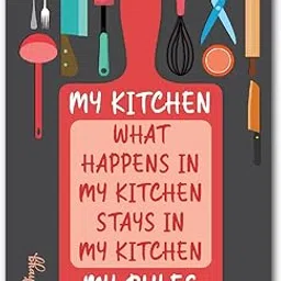 Bhai Please My Kitchen My Rules Wooden Fridge Magnet | Size:3 inches | Multicolour | Refrigerator Decoration| Food,Drinks Kitchen, Bar Quote, Quirky, Gift| Valentine Gift | Birthday Gift-picture-12