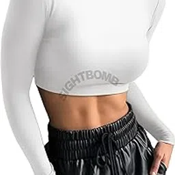 sightbomb Crop Length Ultra Soft Feather Touch Micro Fiber Turtle Neck Cuddle TEE Fullsleeve Tops for Women-picture-19