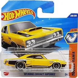 Hot Wheels '69 Dodge Coronet Superbee Yellow Muscle Mania 5/10-picture-16