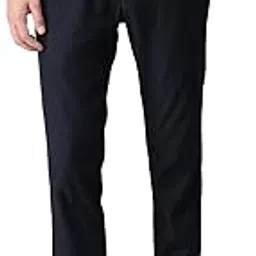 white heart Mens Solid Cotton Tapered fit Cropped Formal Trouser-picture-26