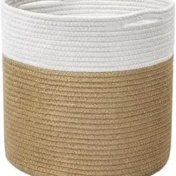 Merishopp Basket Hangers Rope Woven Decorative Dirty Clothes Basket Laundry Basket Yellow25Cm | Household Supplies & Cleaning | Laundry Supplies | Hampers-image-38