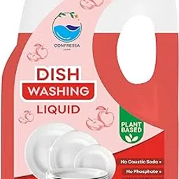 Confressa® Dishwash Liquid Gel Lemon Can Jar, with Lemon Fragrance, Grease Cleaner For All Utensils, Dishwashing Liquid (5 l) (1, Red)-picture-13