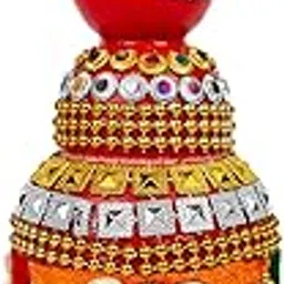 Fine Craft India Wooden Handmade Round Sindoor Box with Meena Work Refillable Case Multicolour H 19 W 6 L 5 cm-image-87