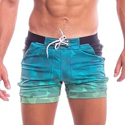 taddlee Mens Swimwear Long Swimsuits Swim Briefs Boxer Cut Pockets Bathing Suits-picture-38