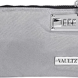 Vaultz nylon Money Bag with Lock - 5 x 8 Inches, Men & Women's Locking Accessories Pouch for Cash, Bank Deposits, Wallet, Medicine, Phone and Credit Cards - Gray-picture-28