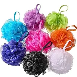 Cute Bath Ball- 2 Ball Bath Sponge,Hole Bath Ball Body Wash Scrubber Shower Pouf-picture-60