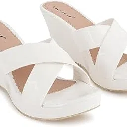 ikagi Women Wedge Heel Slip-on Sandal For Women & Girls image 1