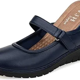 vjh confort Women s Mary Jane Flats, Breathable Comfort Round Toe Low Heel Slip-on Light Weight Walking Shoes-picture-57