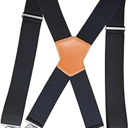 shopora Mens Suspender Adjustable Pants Supplies Side Clip Suspenders For Work Party Brown Black | Mens Accessories | Suspenders Braces-picture-51