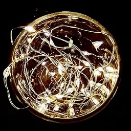 Shomex® Wire String Fairy Lights Waterproof 30 LED Powered by 2-AA Battery (3 Meter)(Warm White)(Pack 2)-picture-43