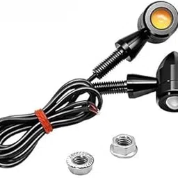 SELVIKE Side LED Indicator Light Original Waterproof Aluminum Bullet Shape Turn Signal Lights Indicator motorcycle lights Universal for All Bikes Models Turn Signal Lights Motorcycle (Black,Red)-picture-10