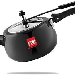 PNB Kitchenmate Onyx Hard Anodised Pressure Cooker 5.5 Litre | Inner Lid Design | Induction & Gas Compatible | Heavy Gauge 4mm | Mirror Finish | 5-Year Warranty | 5.5L Cooker Black-picture-19
