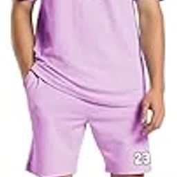 Men’s Cotton Printed Co-ord Set – Comfortable T-Shirt & Shorts Night Suit | Casual Loungewear & Pyjama Set for Men-picture-34