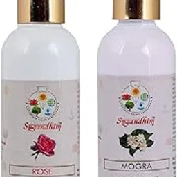Sugandhim Air Freshener Spray Mogra (Jasmine) & Rose (Gulab) 100% Ganga Water-Based, Chemical-Free Aerosol, Long-Lasting Exotic Floral Fragrance - 2 x 100ml-image-19