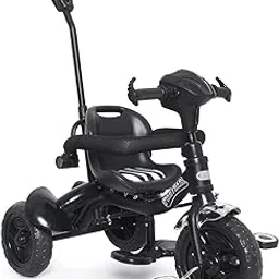 Fun Ride Kid's Tricycle Panther 2 in1 for 1 to 5 Years - Plug and Play Baby Trike with Music and Lights with Removable Parental Control Handle - Black (Weight - Upto 25 Kg)-picture-11