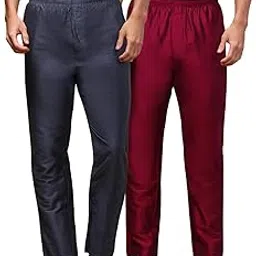 white heart Pack of 2 Mens Viscose Blend Salwar Pyjama Pant | Elasticated Waistband with Inner Drawstring, Button Closure, Side Pockets| Regular Fit Ethnic Wear Churidar Pajama-picture-20