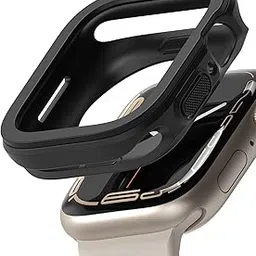 Ringke Air Sports Compatible with Apple Watch 9/8/7 41mm Case, Apple Watch 4/5/6/SE 40mm Case, Soft Flexible Rugged TPU Raised Bezel Frame Protective for Apple Watch 41mm / 40mm - Black-image-16