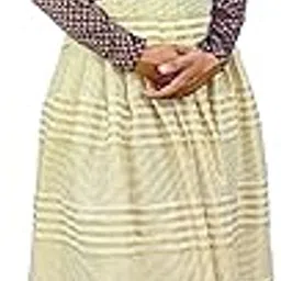 Women’s Kerala Traditional Pavadai Blouse Set, lehanga choli | Cream & Gold Striped Long Skirt with Purple Zari Bota Blouse | South Indian Onam, Wedding & Festive Ethnic Wear Size (L-38 bust)-image-60