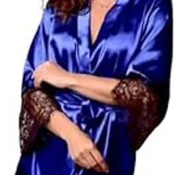 Women's Sexy Lace G-String Thongs Underwear & Silk Satin Lace Robe for Women.-picture-41