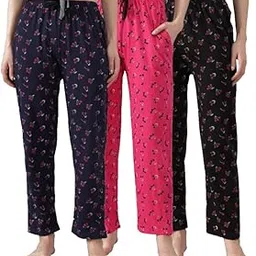 swellswag Printed Womens Pyjama Night Pant, Soft Cotton Fabric, Casual Wear (Pack of 3)-picture-54