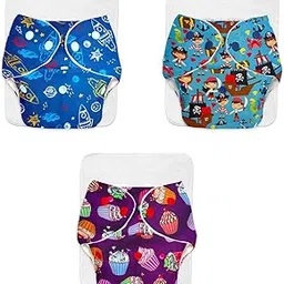 SuperBottoms BASIC Pack of 3 Assorted Cloth Diaper For Baby | Washable & Reusable Cotton Cloth Diaper | 0-3 Years | Freesize | Adjustable | Reduces Rash | With Quick Dry Pad/Insert-picture-26