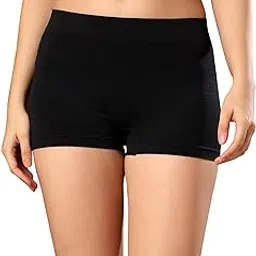 Women's High Coverage Hosiery Fabric Stretchable Boyshorts Panties |Seamless Boxer Short Brief | Soft & Breathable Underwear - Moisture Wicking-image-15
