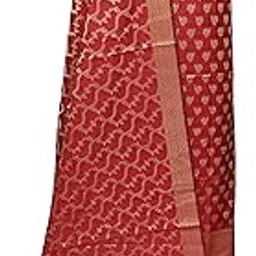 Women's Banarasi Cotton Silk Zari Work Unstitched Salwar Suit Set Dress Material with Dupatta-image-10
