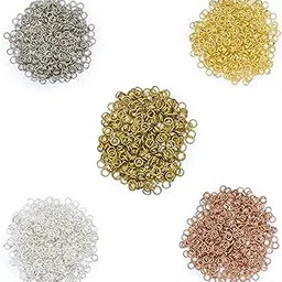 Open Jump Rings for Jewelry Making, 5 mm Diameter, Approx. 500 Pcs, Gold Silver Steel Copper Antique Gold, Round, Unsoldered, Arts and Crafts Kit-picture-22