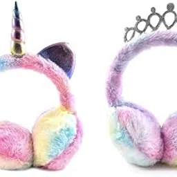 DC DECORIO Latest Style Cute Winter & Outdoor Adjustable Ear Muffs/Ear Warmer for Girls and Women Tie Dye-image-22