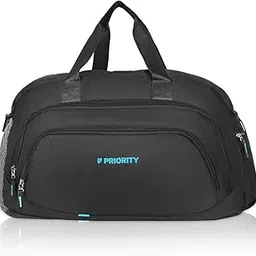 priority 56 Cm Black Duffle Bag For Unisex | Lightweight Travelling Bag | Travel Duffle Bag For Men & Women-picture-32