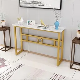 ANASIA HANDICRAFTS Console Table With Semi-Open Metal Frame, Table Suitable For Hallway Furniture, Gold-picture-16