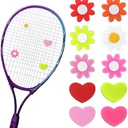 10PCS Tennis Dampener, Tennis Racket Dampeners, Cute Heart Flower Pattern Designs Tennis Racquet Dampeners, Secure Easy-Install Accessories for Players of All Levels-picture-28