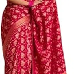 yashika Women's Banarasi Kanjivaram Jacquard Art Silk Saree - Exquisite Ethnic Attire for Indian Festivities - Unstitched Blouse Included-picture-13